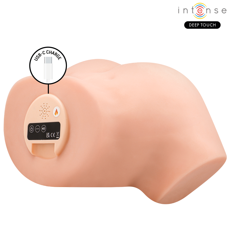 INTENSE DEEP TOUCH - NICOLE ANAL AND VAGINAL MASTURBATOR WITH SUCTION, HEAT, VIBRATION AND VOICE EFFECTS WITH REMOTE CONTROL 5.3 KG