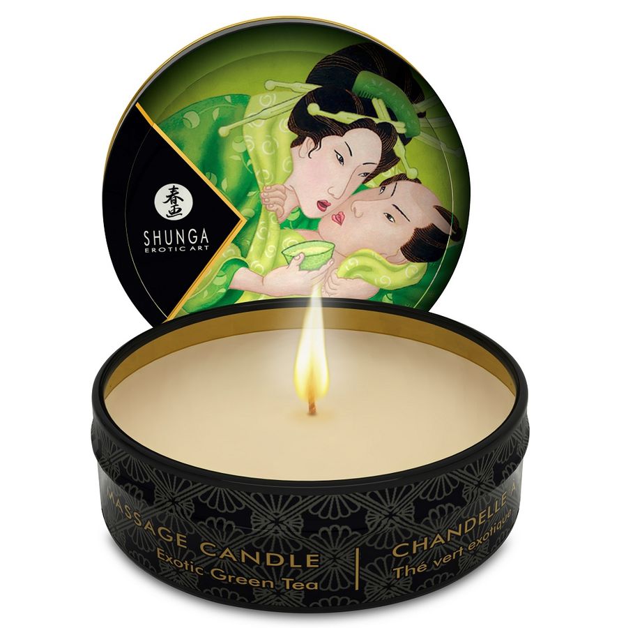 SHUNGA - MINI CARESS BY CANDELIGHT ΚΕΡΙ ΜΑΣΑΖ T ΠΡΑΣΙΝΟ 30 ML