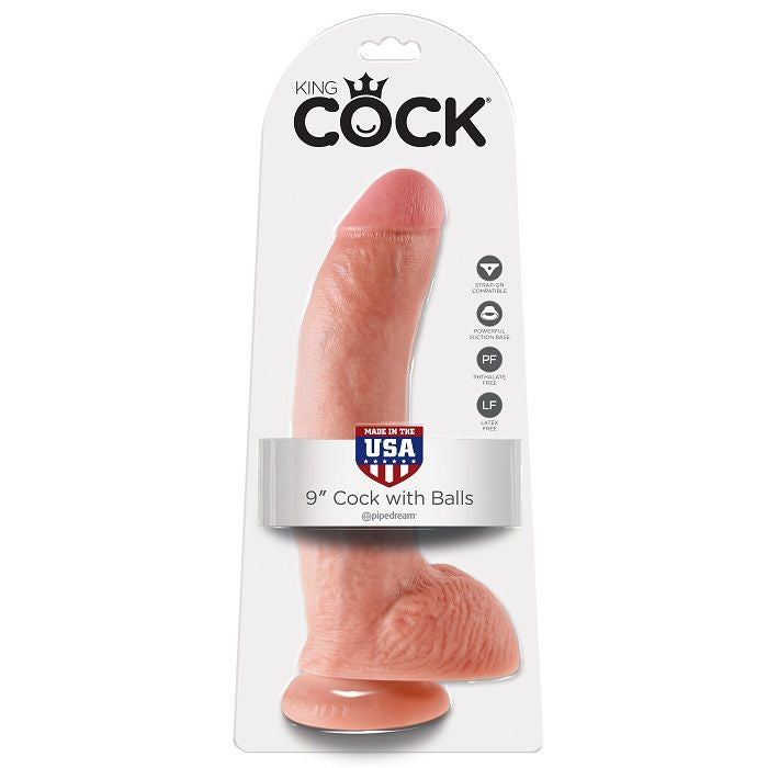KING COCK - 9 Ομοιώματα με Σάρκα και Μπάλες 22,9 Εκ.