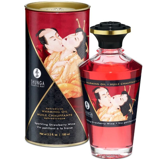 SHUNGA - ΛΑΔΙ ΜΑΣΑΖ ΜΕ ΘΕΡΜΑΝΤΙΚΗ ΑΠΟΤΕΛΕΣΜΑΤΙΚΗ ΕΝΕΡΓΕΙΑ ΜΕ ΦΡΑΟΥΛΕΣ ΚΑΙ ΚΑΒΑ 100 ML