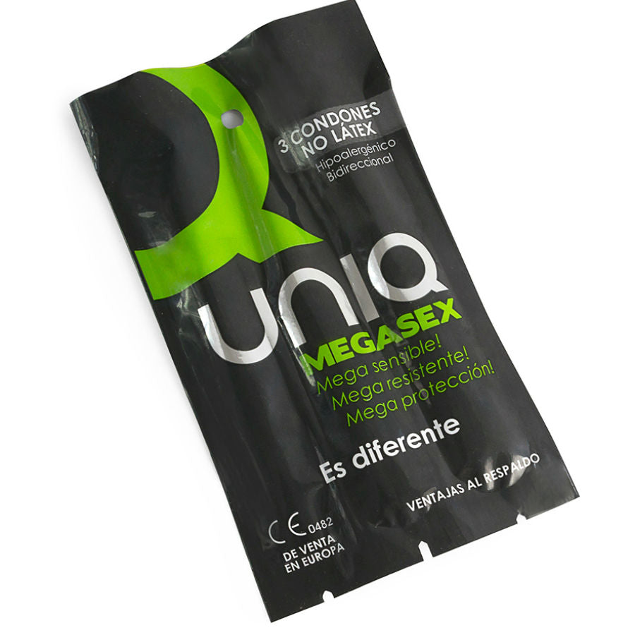 UNIQ - MEGASEX ΠΡΟΦΥΛΑΚΤΙΚΑ ΓΙΑ ΕΥΑΙΣΘΗΤΕΣ ΠΕΡΙΠΤΩΣΕΙΣ ΧΩΡΙΣ ΛΑΤΕΞ 3 ΤΕΜΑΧΙΑ
