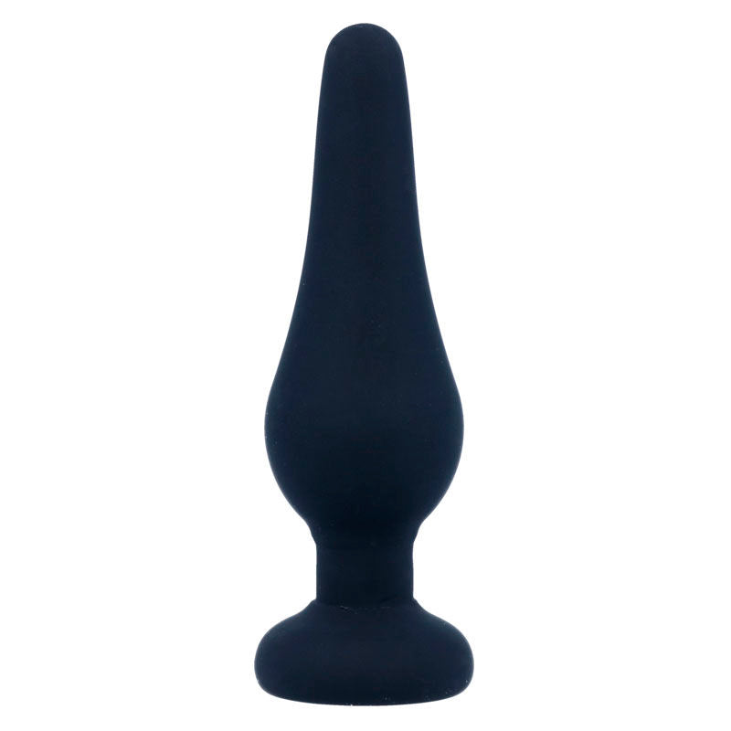 INTENSE - Πρωκτικό βύσμα PIPO S ΜΑΥΡΟ ΣΙΛΙΚΟΝΗΣ 9,8 CM