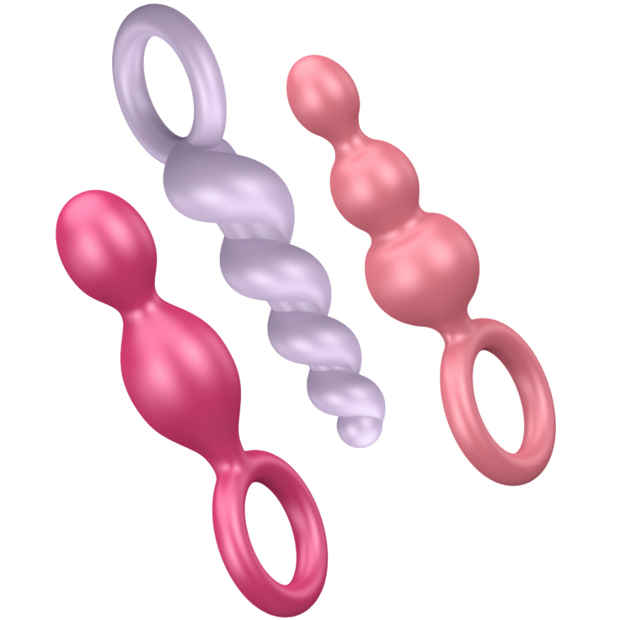 SATISFYER - ΣΕΤ ΠΡΩΚΤΙΚΩΝ ΣΦΡΑΓΙΔΩΝ 3 ΤΕΜΑΧΙΩΝ ΤΡΙΧΡΩΜΕΣ
