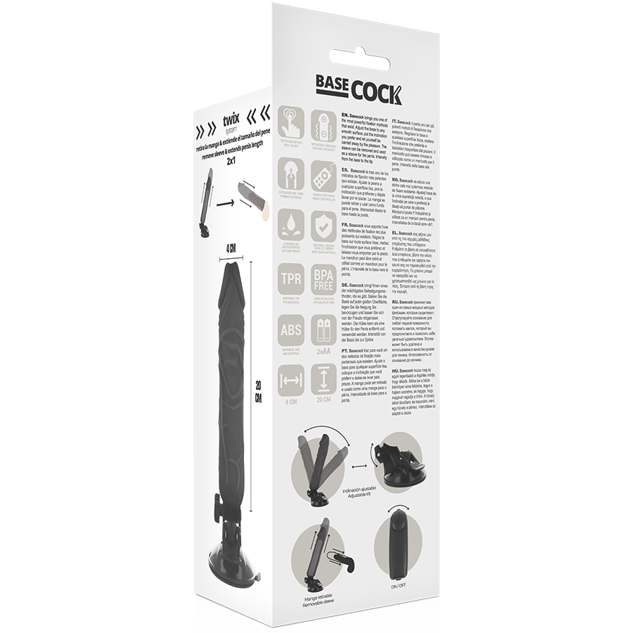 BASECOCK - ΡΕΑΛΙΣΤΙΚΟΣ ΔΟΝΗΤΗΣ ΤΗΛΕΧΕΙΡΙΣΤΗΡΙΟ ΜΑΥΡΟ 20 CM -O- 4 CM