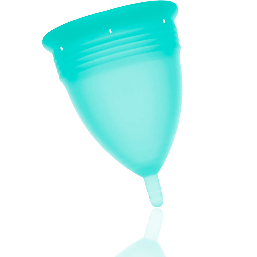 STERCUP - ΚΥΠΕΛΛΟ ΠΕΡΙΟΔΟΥ σιλικόνης FDA AQUAMARINE - ΜΕΓΕΘΟΣ S