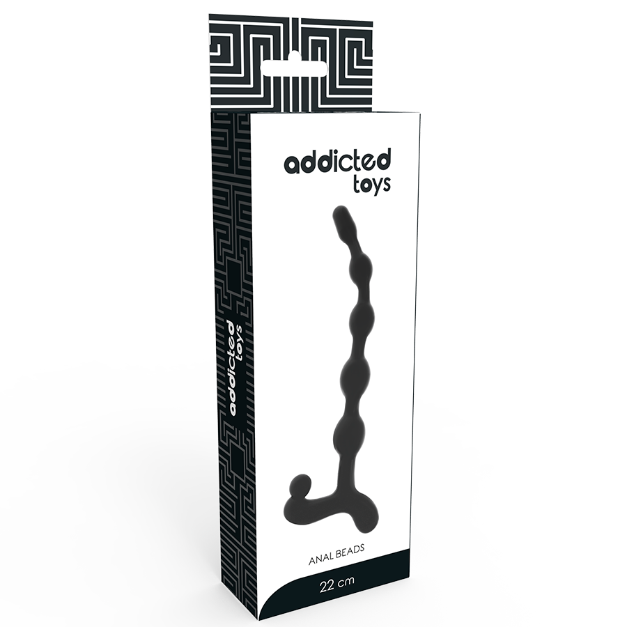 ADDICTED TOYS - Πρωκτικές μπάλες 22 cm ΜΑΥΡΕΣ