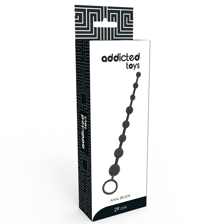 ADDICTED TOYS - Πρωκτικές χάντρες 29 cm ΜΑΥΡΕΣ