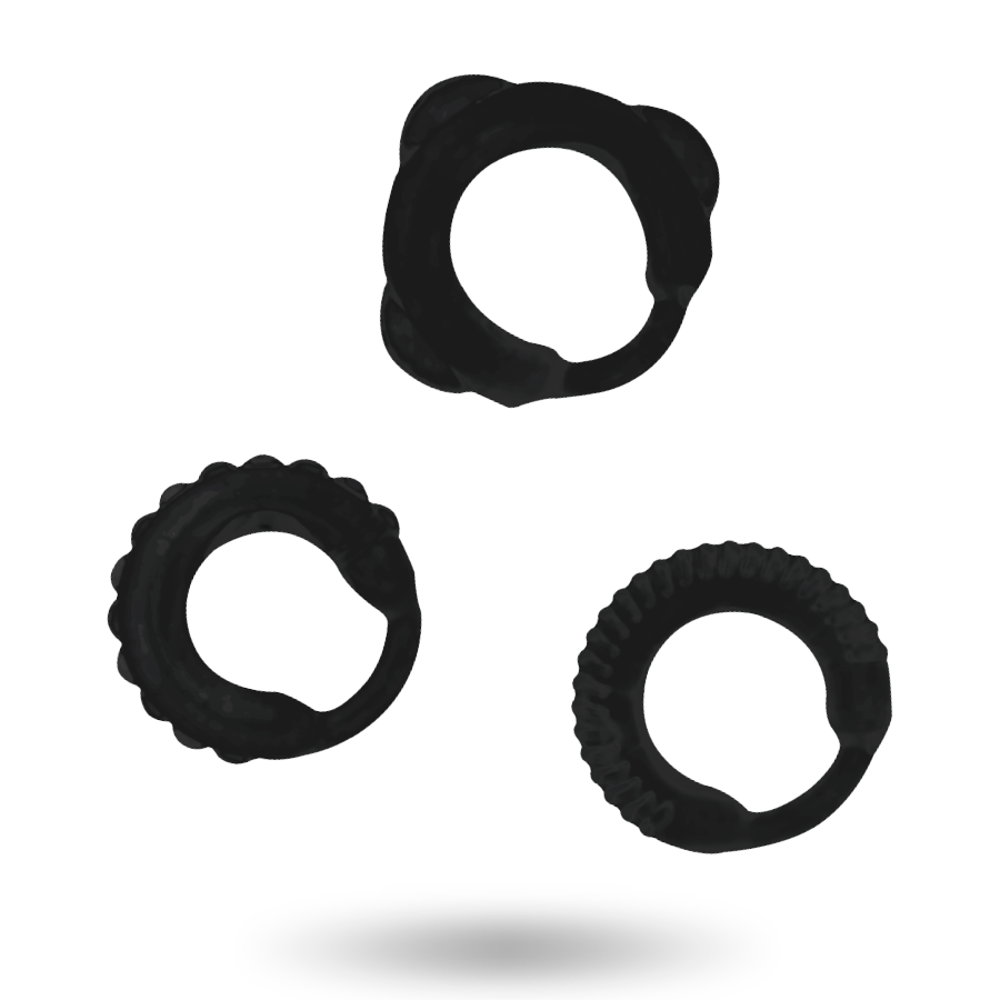 ADDICTED TOYS - ΣΕΤ C-RING ΜΑΥΡΟ