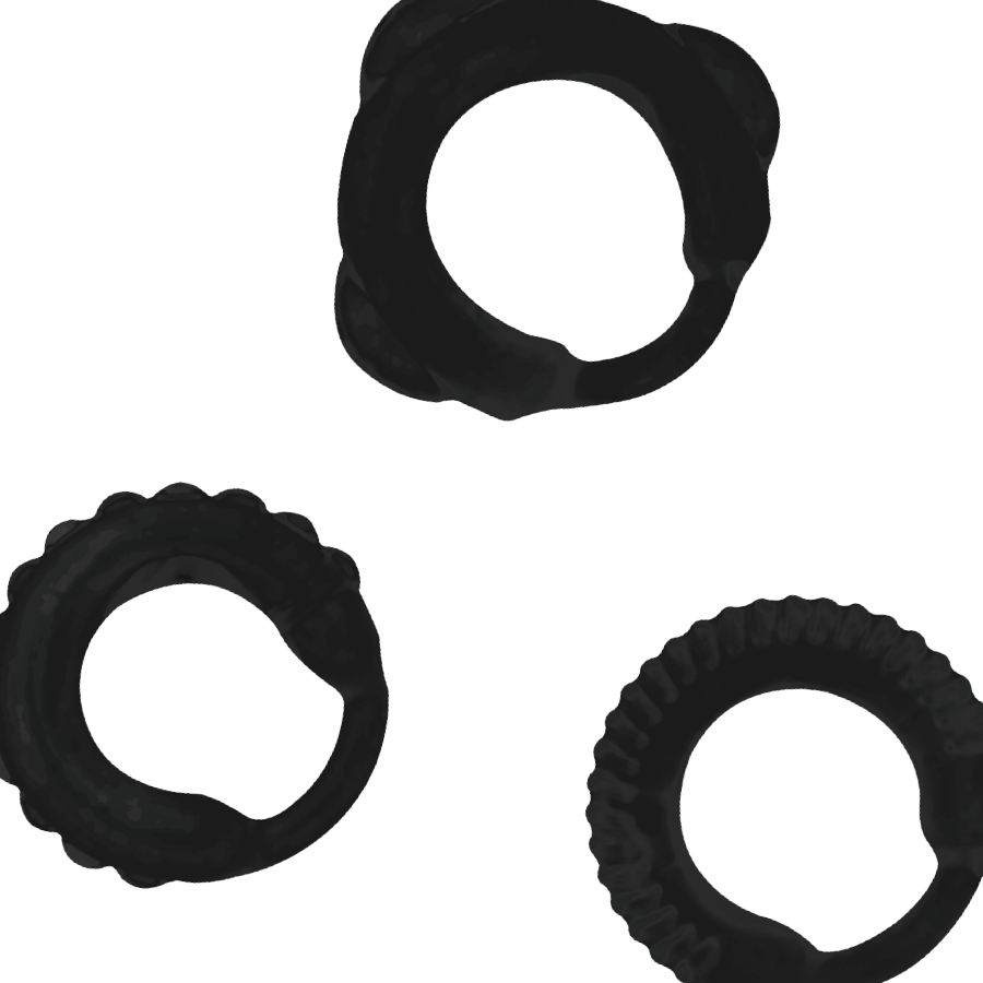 ADDICTED TOYS - ΣΕΤ C-RING ΜΑΥΡΟ