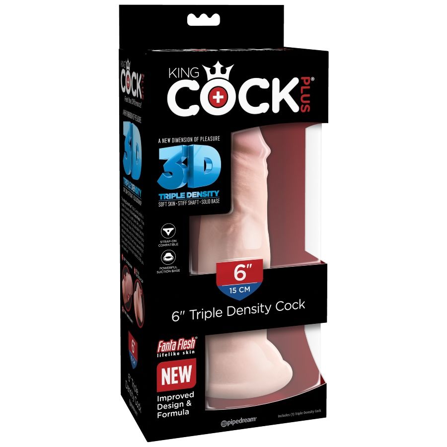 KING COCK - Ομοίωμα Πέους Τριπλής Πυκνότητας 15 cm
