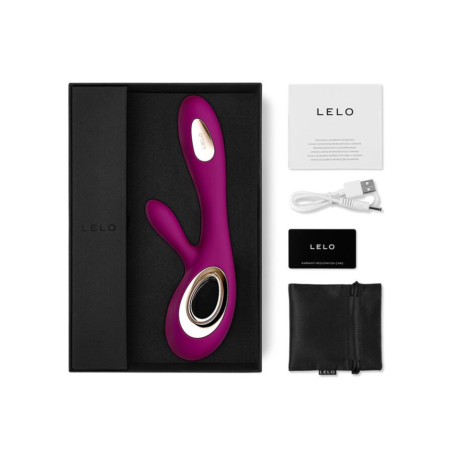 LELO - ΔΟΝΗΤΗΣ ΜΕ ΚΥΜΑΤΑ SORAYA RABBIT ΜΩΒ