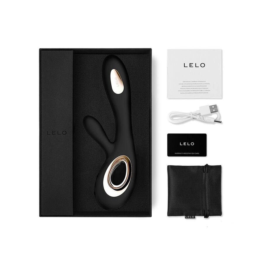 LELO - ΔΟΝΗΤΗΣ SORAYA WAVE RABBIT ΜΑΥΡΟΣ