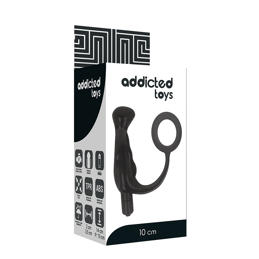 ADDICTED TOYS - ΔΟΝΗΤΗΣ PROST TICO ΜΑΥΡΟΣ 10 CM