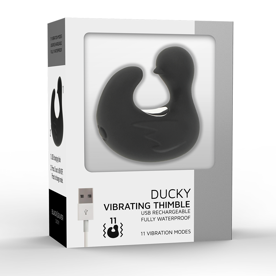 BLACK&SILVER - ΕΠΑΝΑΦΟΡΤΙΖΟΜΕΝΗ ΣΙΛΙΚΟΝΗ DUCKYMANIA ΔΑΚΤΥΛΗΘΡΑ ΠΑΠΙΑΣ ΓΙΑ ΔΙΕΓΕΡΣΗ
