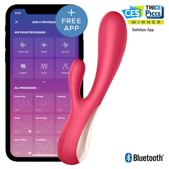 SATISFYER - MONO FLEX ΚΟΚΚΙΝΟ ΜΕ ΕΦΑΡΜΟΓΗ