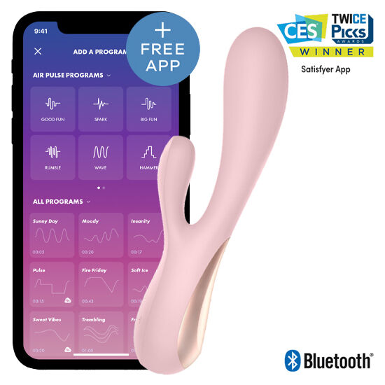 SATISFYER - MONO FLEX ΡΟΖ ΜΕ ΕΦΑΡΜΟΓΗ