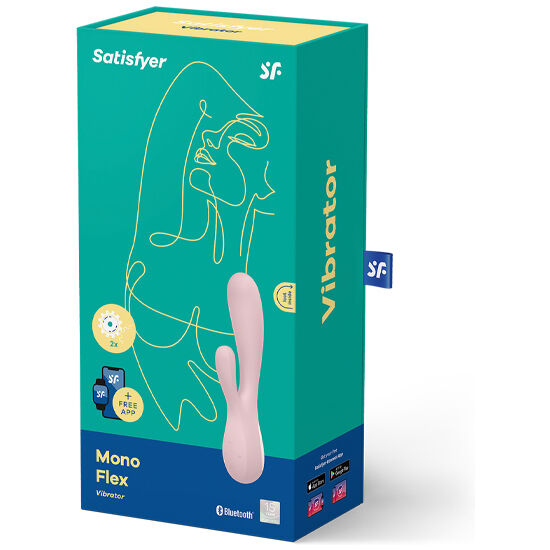 SATISFYER - MONO FLEX ΡΟΖ ΜΕ ΕΦΑΡΜΟΓΗ