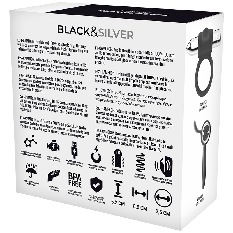 BLACK&SILVER - ΕΠΑΝΑΦΟΡΤΙΖΟΜΕΝΟ ΔΑΧΤΥΛΙΔΙ CAMERON ΑΣΗΜΙ
