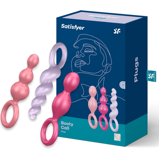 SATISFYER - ΣΕΤ ΠΡΩΚΤΙΚΩΝ ΣΦΡΑΓΙΔΩΝ 3 ΤΕΜΑΧΙΩΝ ΤΡΙΧΡΩΜΕΣ