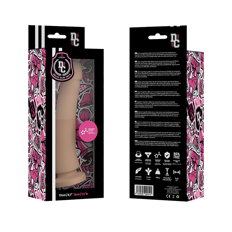 DELTA CLUB - TOYS DILDO ΦΥΣΙΚΟ ΙΑΤΡΙΚΟ ΣΙΛΙΚΟΝΗΣ 17 CM -O- 3 CM