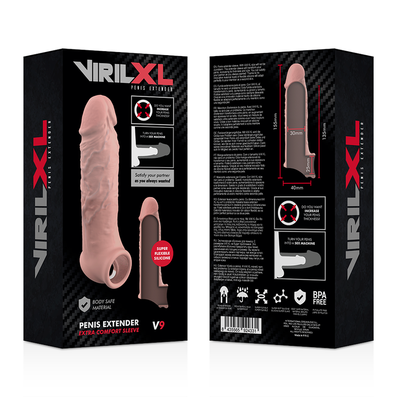VIRILXL - ΥΓΡΗ ΣΙΛΙΚΟΝΗ V9 ΦΥΣΙΚΗ ΕΠΙΜΗΚΥΝΣΗ ΠΕΟΥΣ