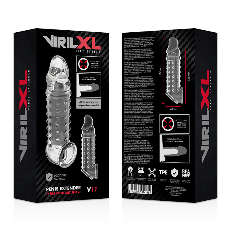 VIRILXL - ΕΠΙΜΗΚΥΝΣΗ ΠΕΟΥΣ ΚΑΙ ΘΗΚΗ V11 ΔΙΑΦΑΝΗ
