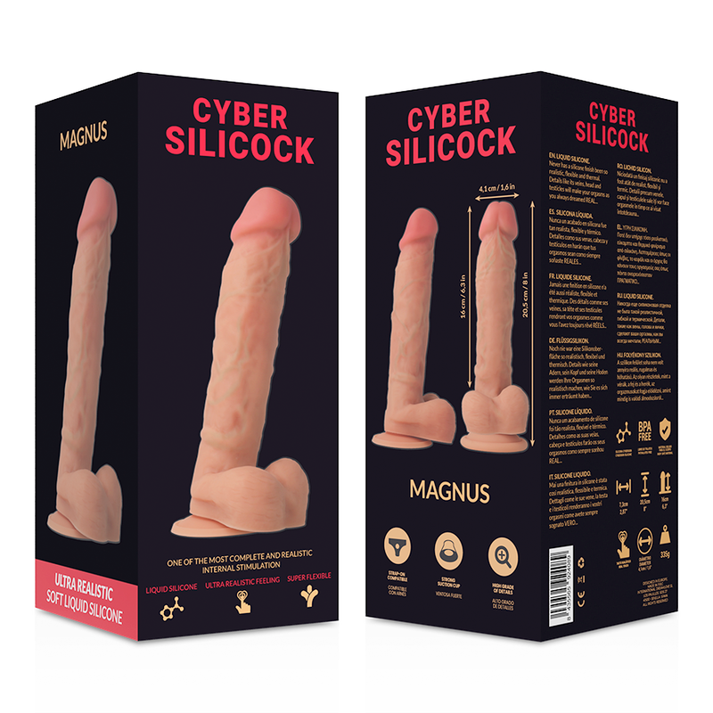 CYBER SILICOCK - ΥΠΕΡΡΕΑΛΙΣΤΙΚΗ ΜΑΛΑΚΗ ΥΓΡΗ ΣΙΛΙΚΟΝΗ DONG 20,5 CM -O- 4,1 CM