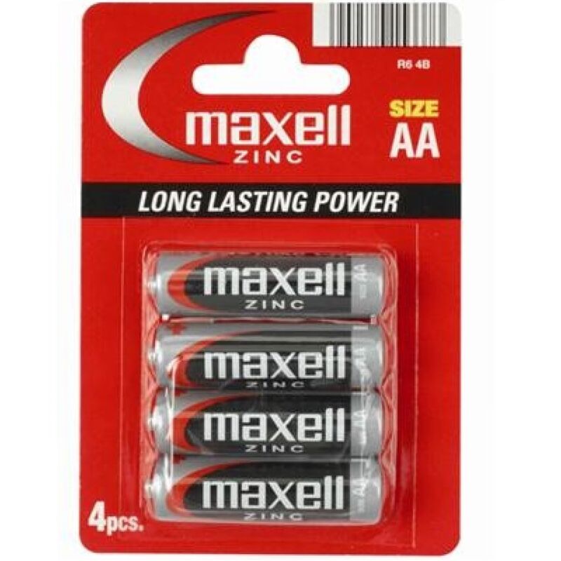 MAXELL - PILA SALINA MANGANESO AA R6 * 4 ΜΟΝΑΔΕΣ