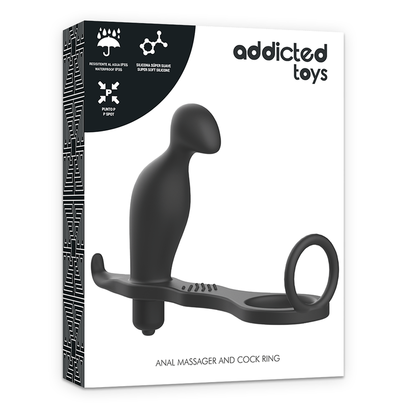 ADDICTED TOYS - Πρωκτικό βύσμα με μαύρο σιλικονούχο δακτύλιο 12 cm