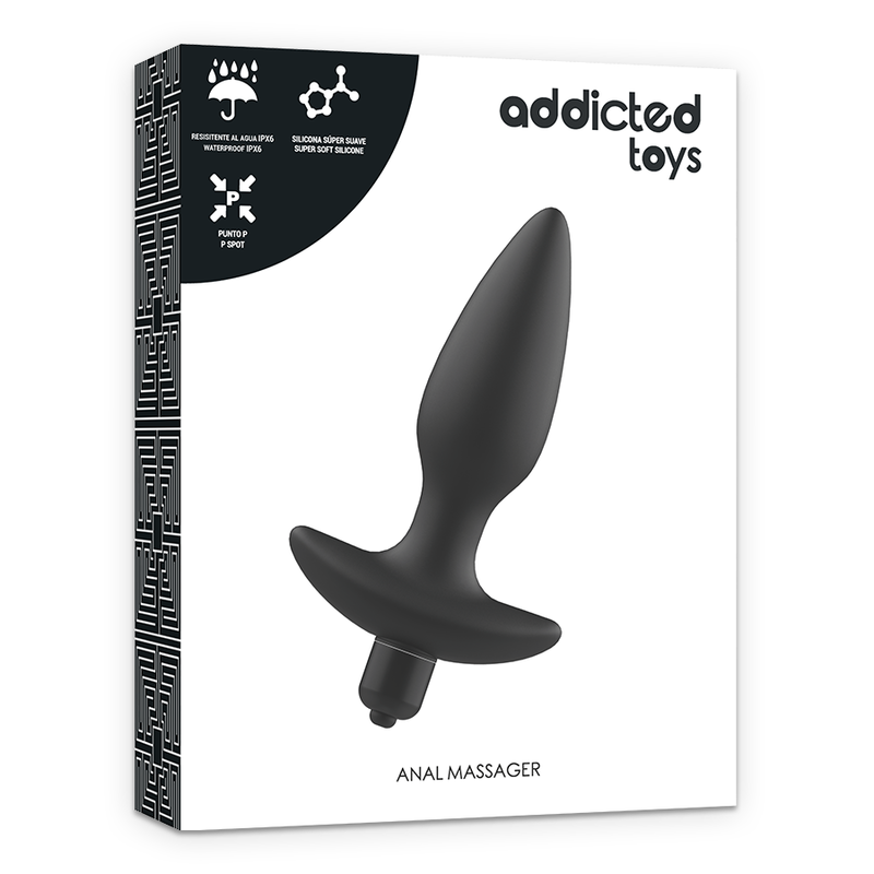 ADDICTED TOYS - Πρωκτικό βύσμα μασάζ με δόνηση, μαύρο