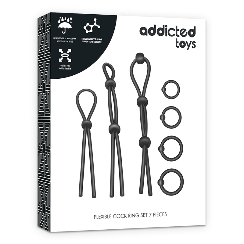 ADDICTED TOYS - ΣΕΤ ΕΥΚΑΜΠΤΩΝ ΔΑΧΤΥΛΙΔΙΩΝ ΠΕΤΡΟΥ ΣΙΛΙΚΟΝΗΣ 7 ΤΕΜΑΧΙΩΝ